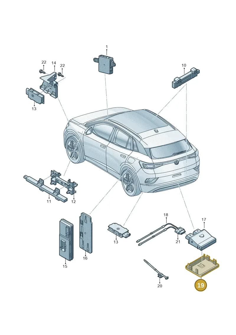 3G0962283A — Volkswagen ID.4 (2020-2025) diagram 11a909000, position 19