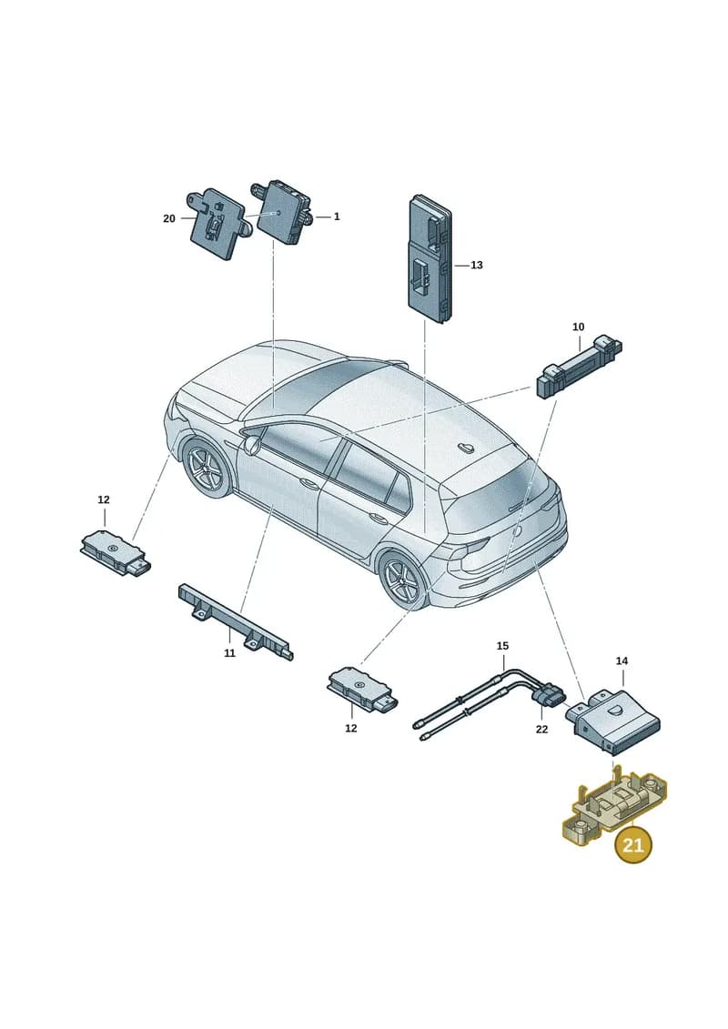 3G0962283A — SEAT CUPRA Formentor (2020-) diagram 5h0909000, position 21