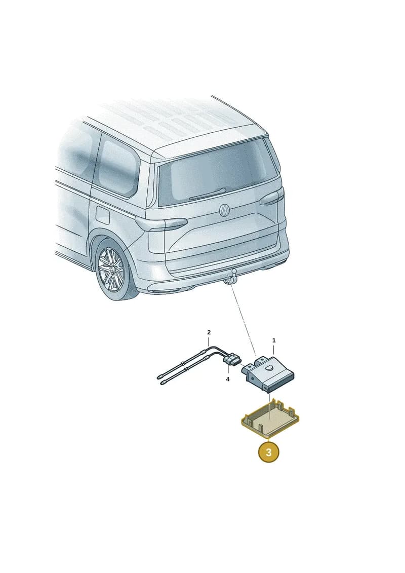 3G0962283A — Volkswagen Multivan (2021-2025) diagram 7t0909300, position 3