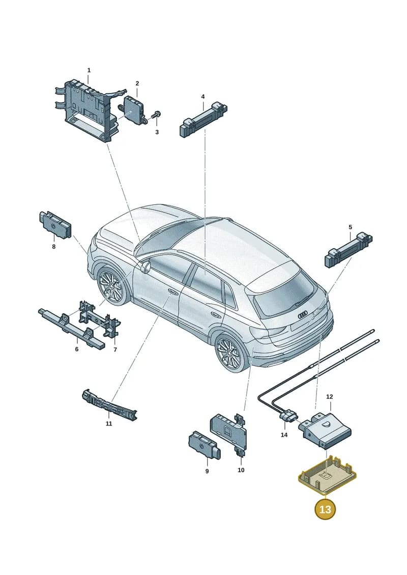 3G0962283A — Audi Q4 Sportback (2021-2025) diagram 89a909000, position 13