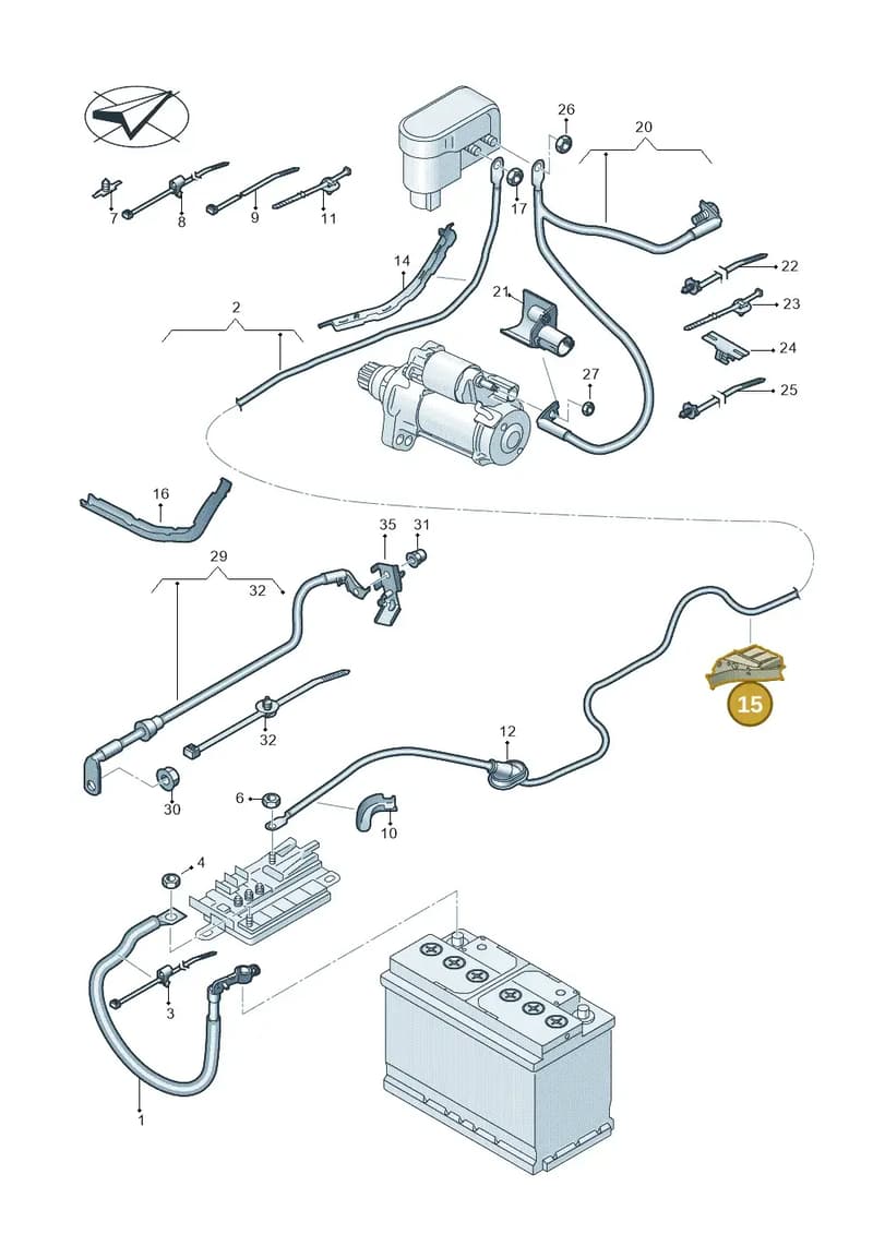 3G0971615D — Audi RS3 Limousine (2017-2020) diagram 853972000, position 15