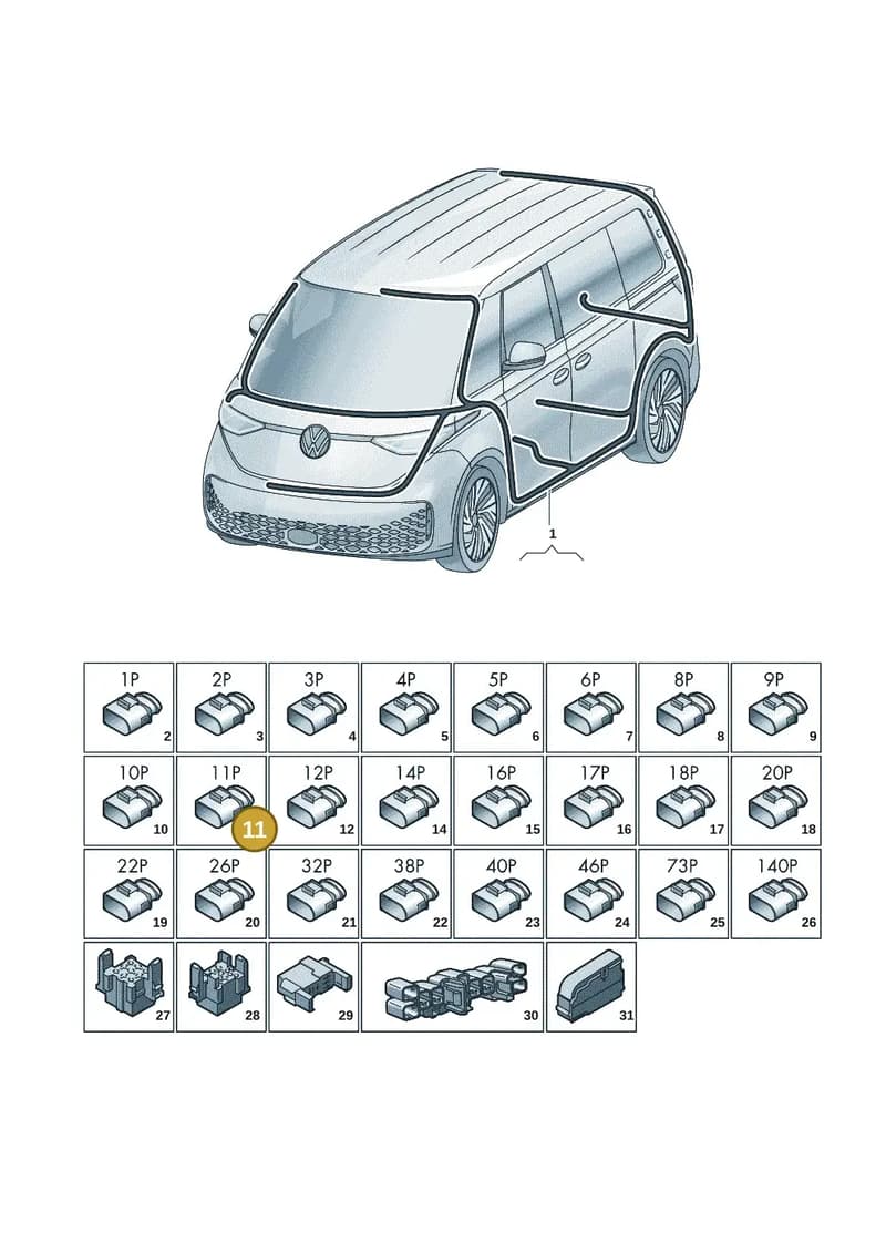 3G0972562 — Volkswagen ID. Buzz (2022-2025) diagram 15a972000, position 11