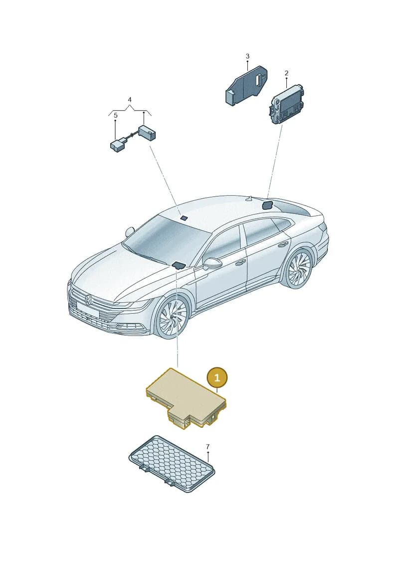 3G0980611 — Volkswagen Arteon (2017-2025) diagram 828035500, position 1