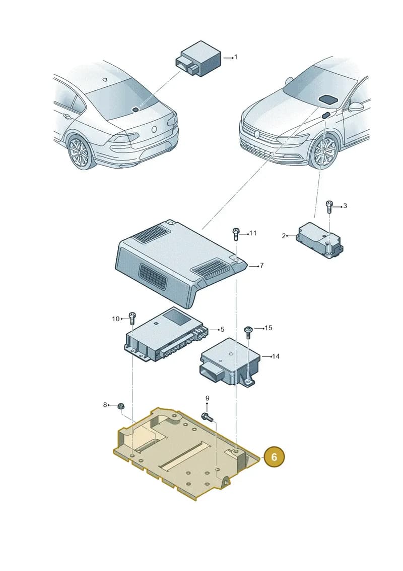 3G1919937C — Volkswagen Passat saloon (2014-2024) diagram 793907000, position 6