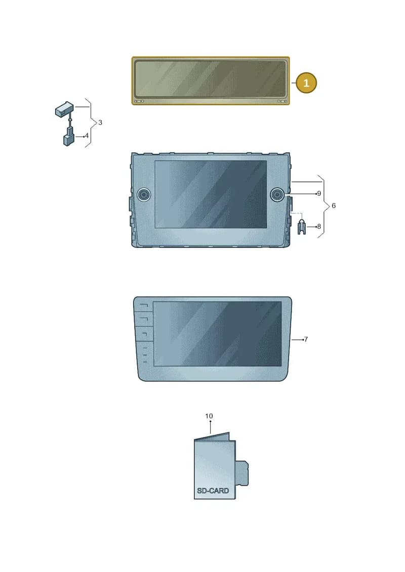 3G5035882B — Volkswagen T-Cross (2018-2025) diagram 793035010, position 1