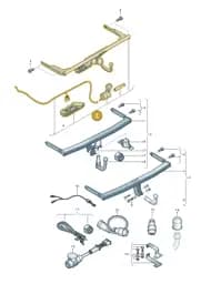 3G5092160A Volkswagen Tow Hitch Swivel-Type