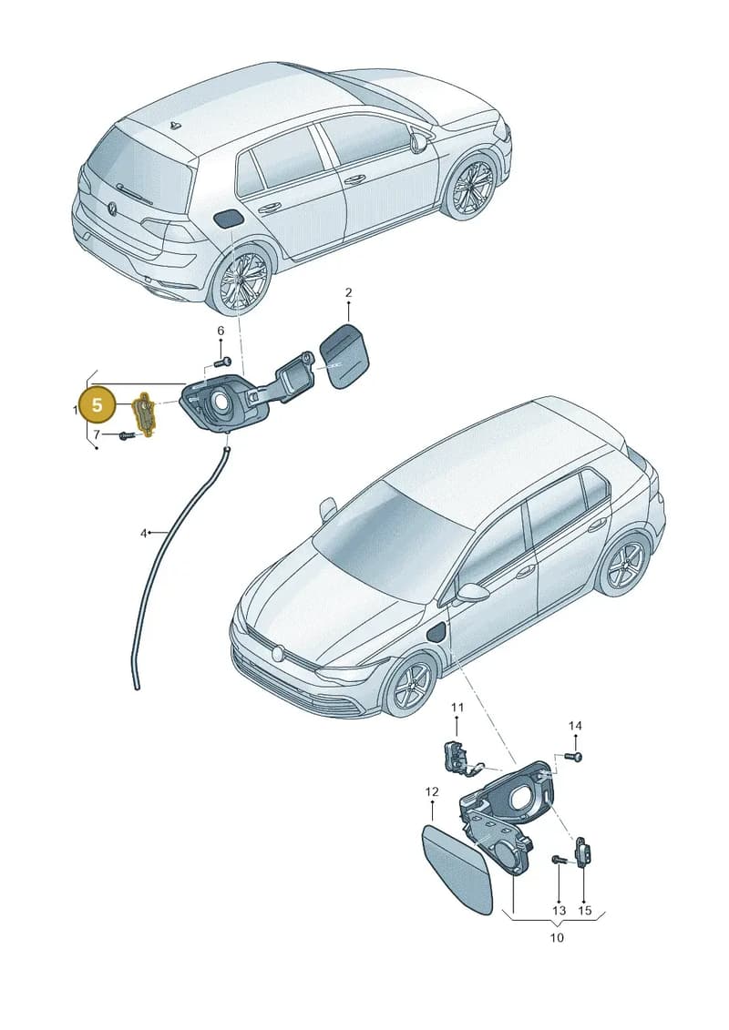 3G5810773A — Volkswagen Golf (2019-2025) diagram 5h0809010, position 5