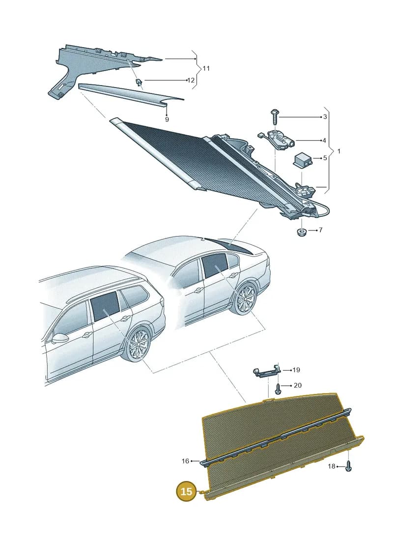 3G5861318AOZS — Volkswagen Passat saloon (2014-2024) diagram 793861000, position 15