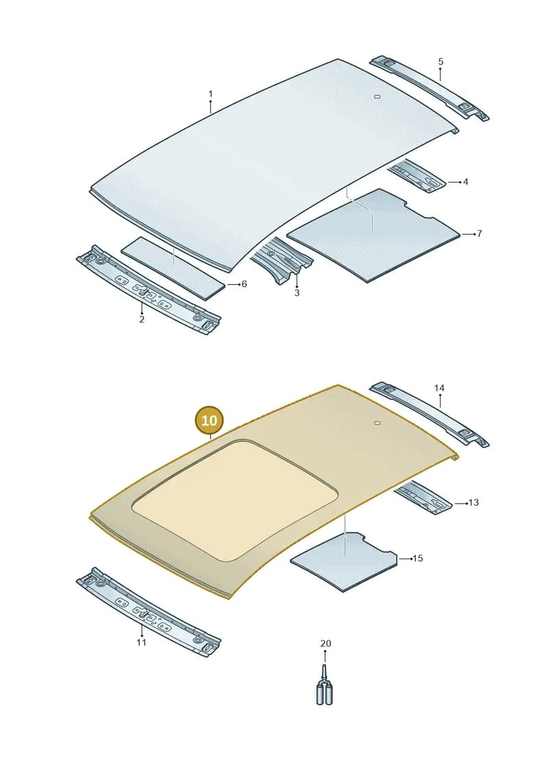 3G7817101A — Volkswagen Arteon (2017-2025) diagram 828817020, position 10