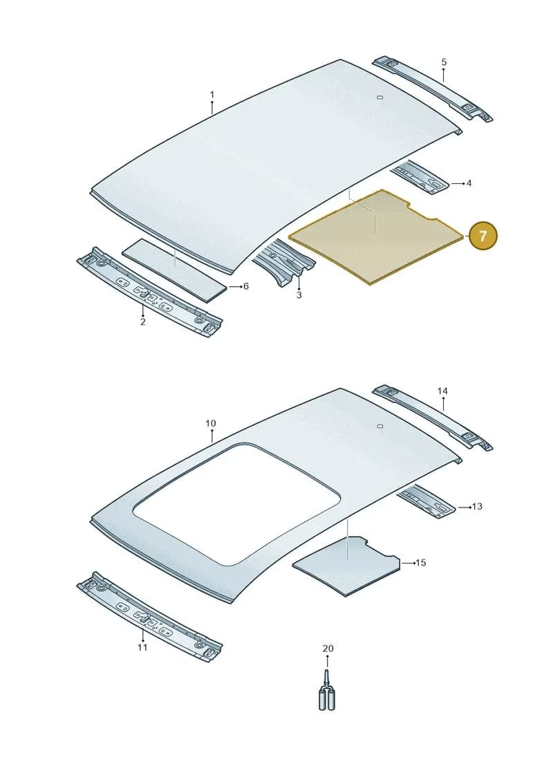 3G7817120 — Volkswagen Arteon (2017-2025) diagram 828817020, position 7