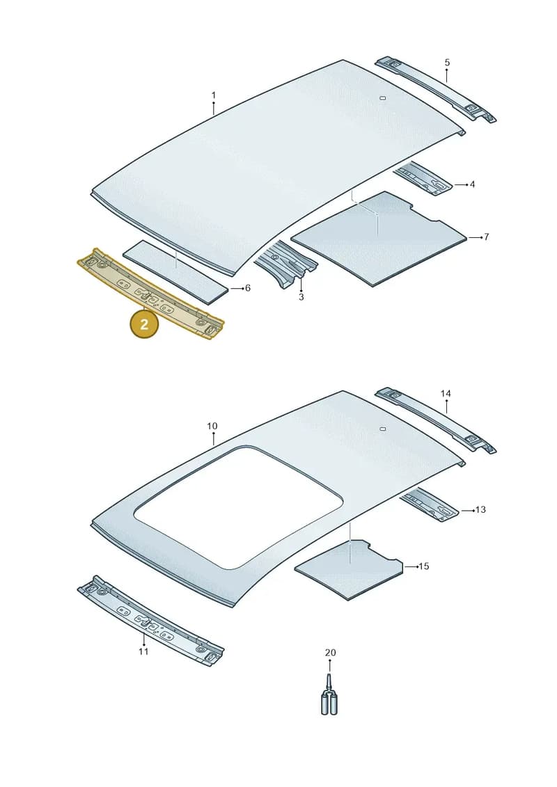 3G7817123 — Volkswagen Arteon (2017-2025) diagram 828817020, position 2