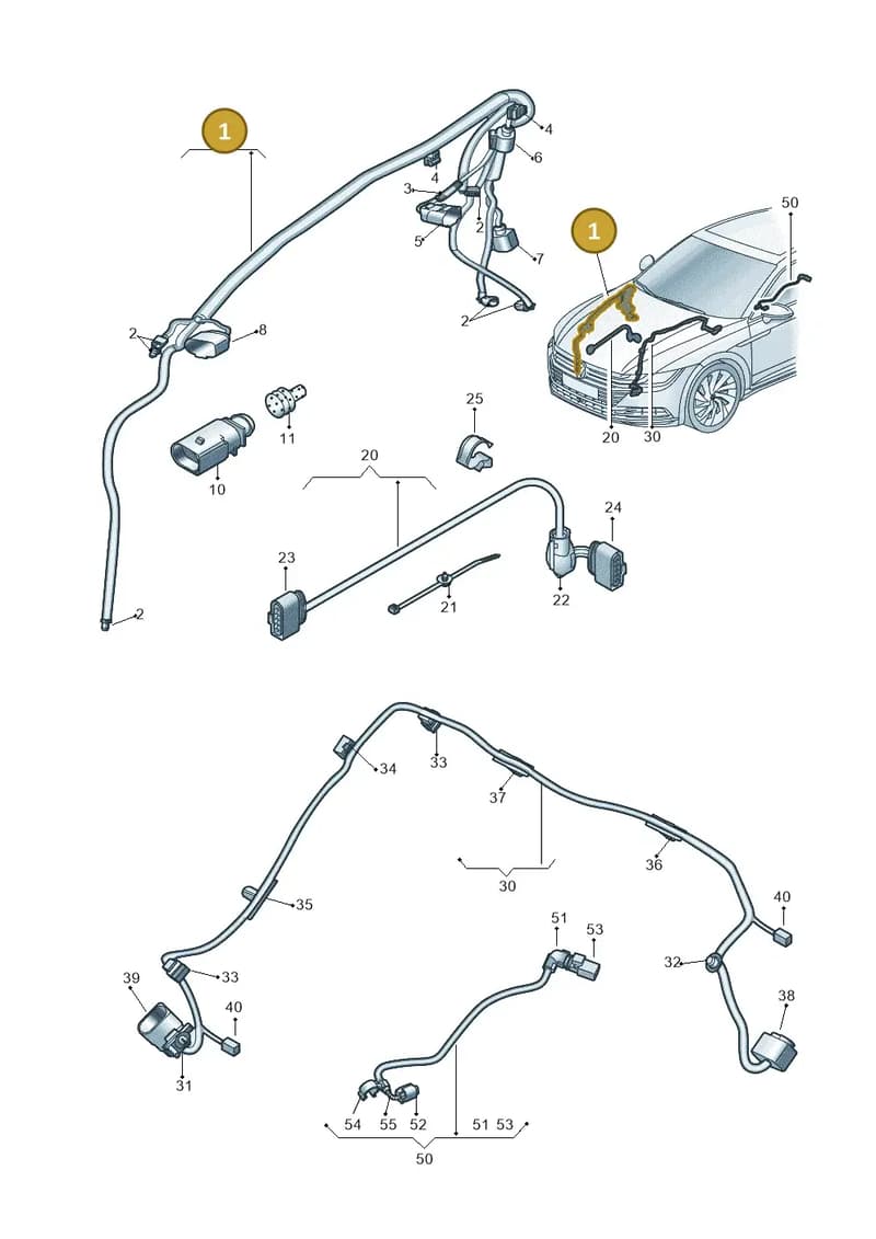 3G7971081 — Volkswagen Arteon (2017-2023) diagram 828971880, position 1