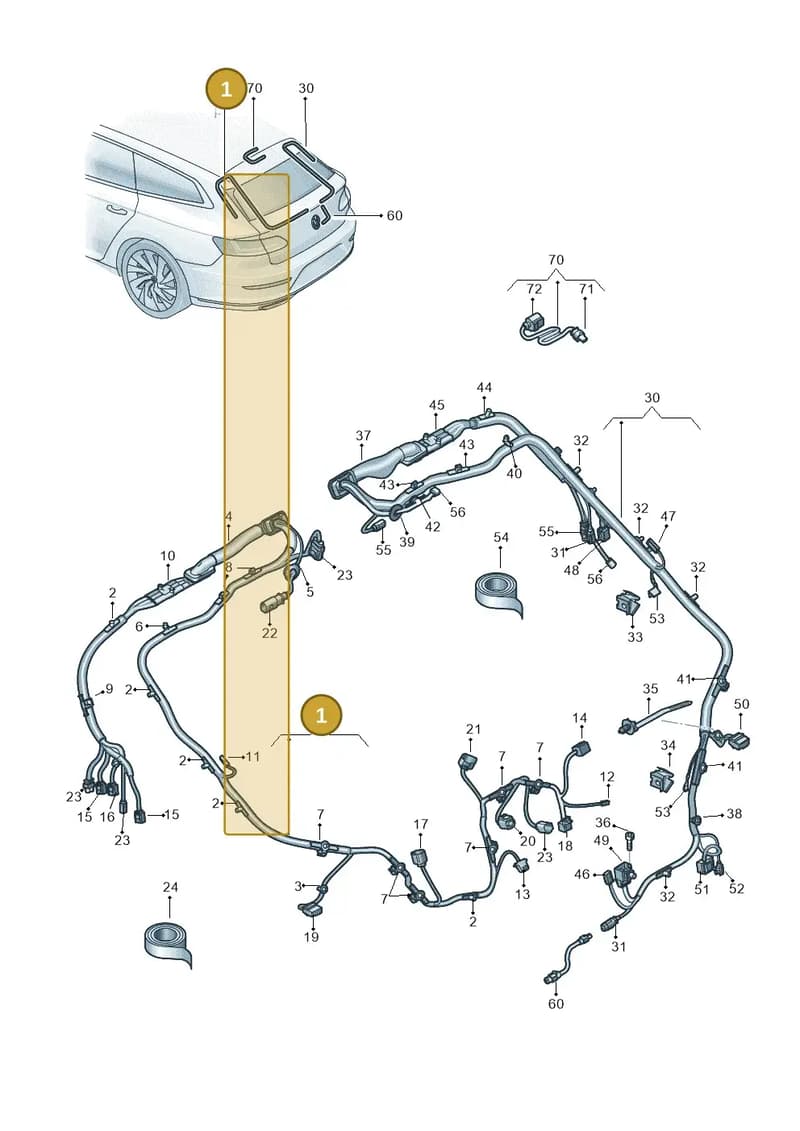 3G8971182CE — Volkswagen Arteon (2017-2025) diagram 828972087, position 1