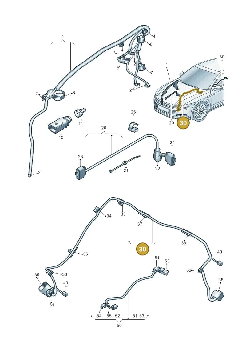3G8971206R — Volkswagen Arteon (2017-2023) diagram 828971880, position 30