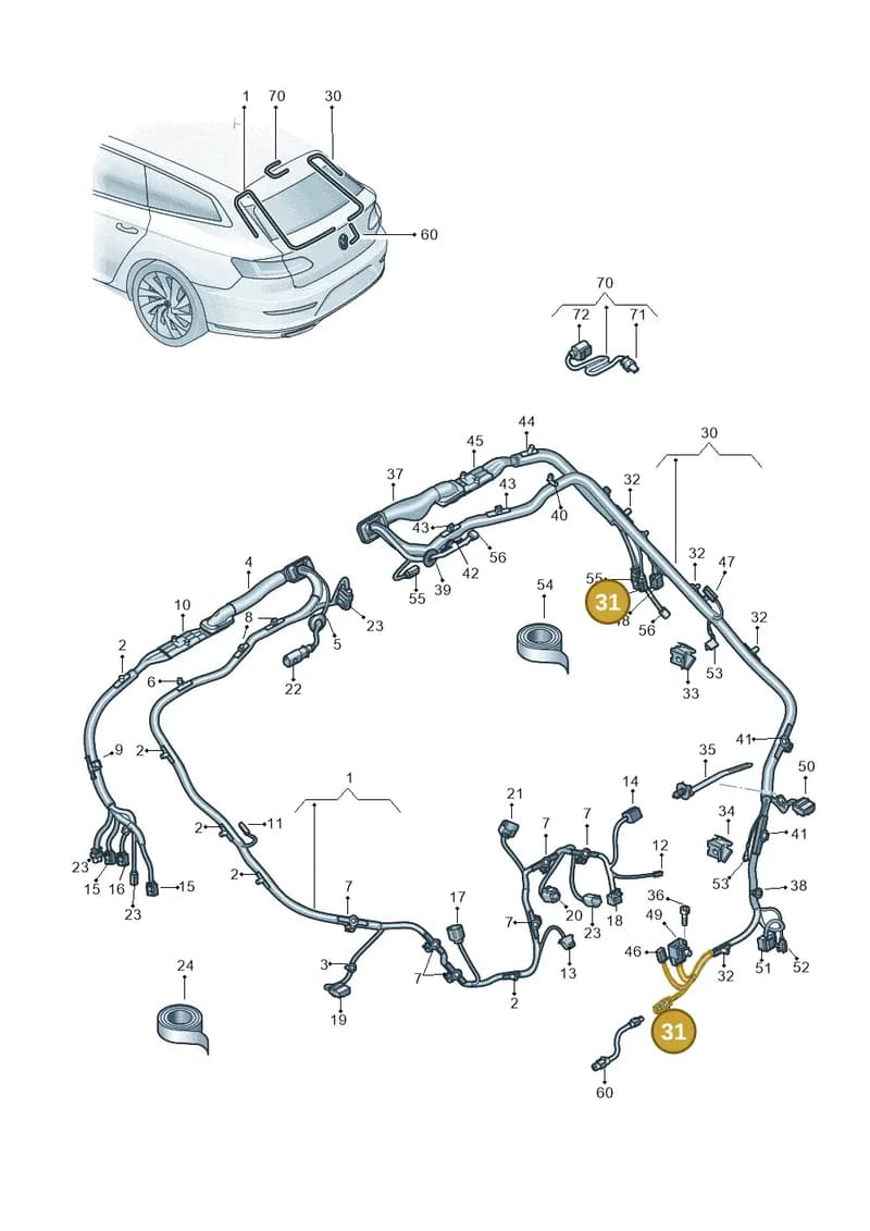 3G8971650DF — Volkswagen Arteon (2017-2025) diagram 828972087, position 31