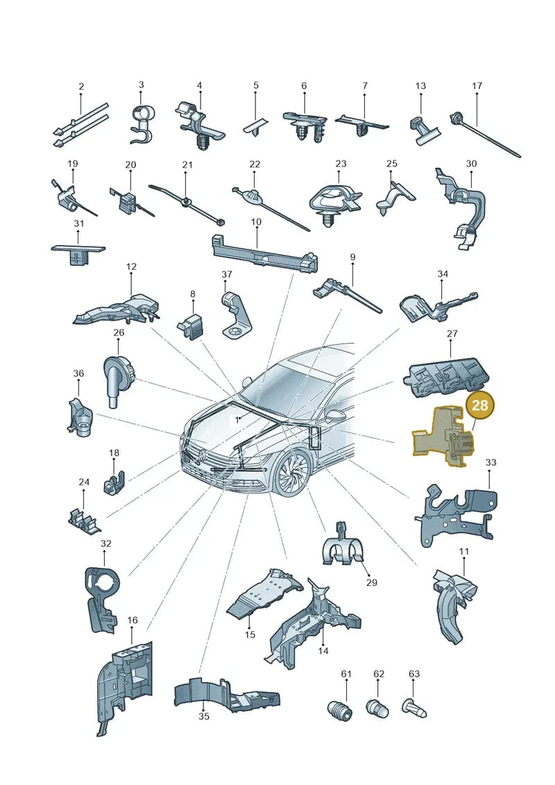 3G8971890A — Volkswagen Arteon (2017-2023) diagram 828971820, position 28