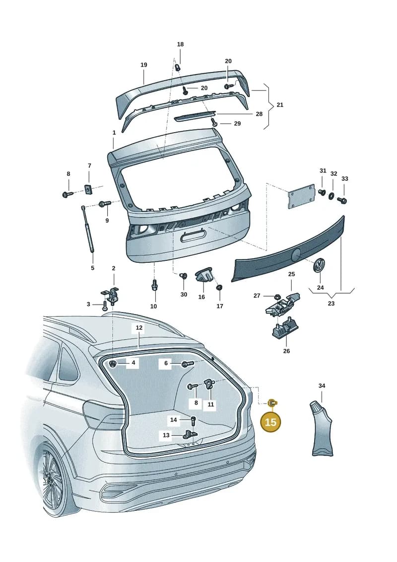 3G9827713 — Volkswagen Nivus (2020-) diagram 67b827010, position 15