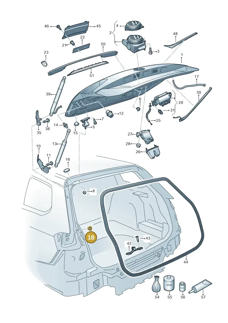 3G9827713 — Volkswagen Passat Saloon (2014-2024) diagram 793827300, position 18
