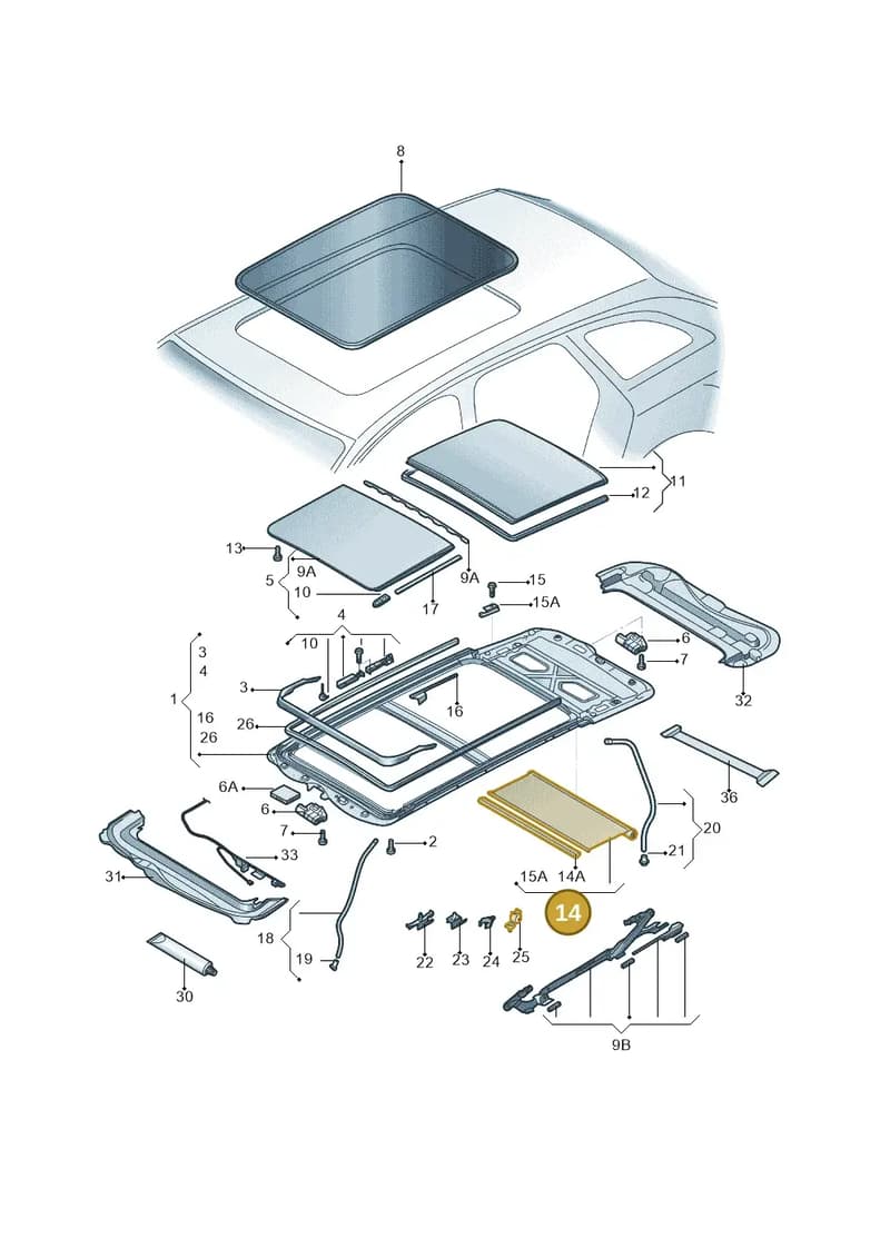 3G9877307D6PS — Volkswagen Taos 1.4 (2020-2024) diagram 588877100, position 14
