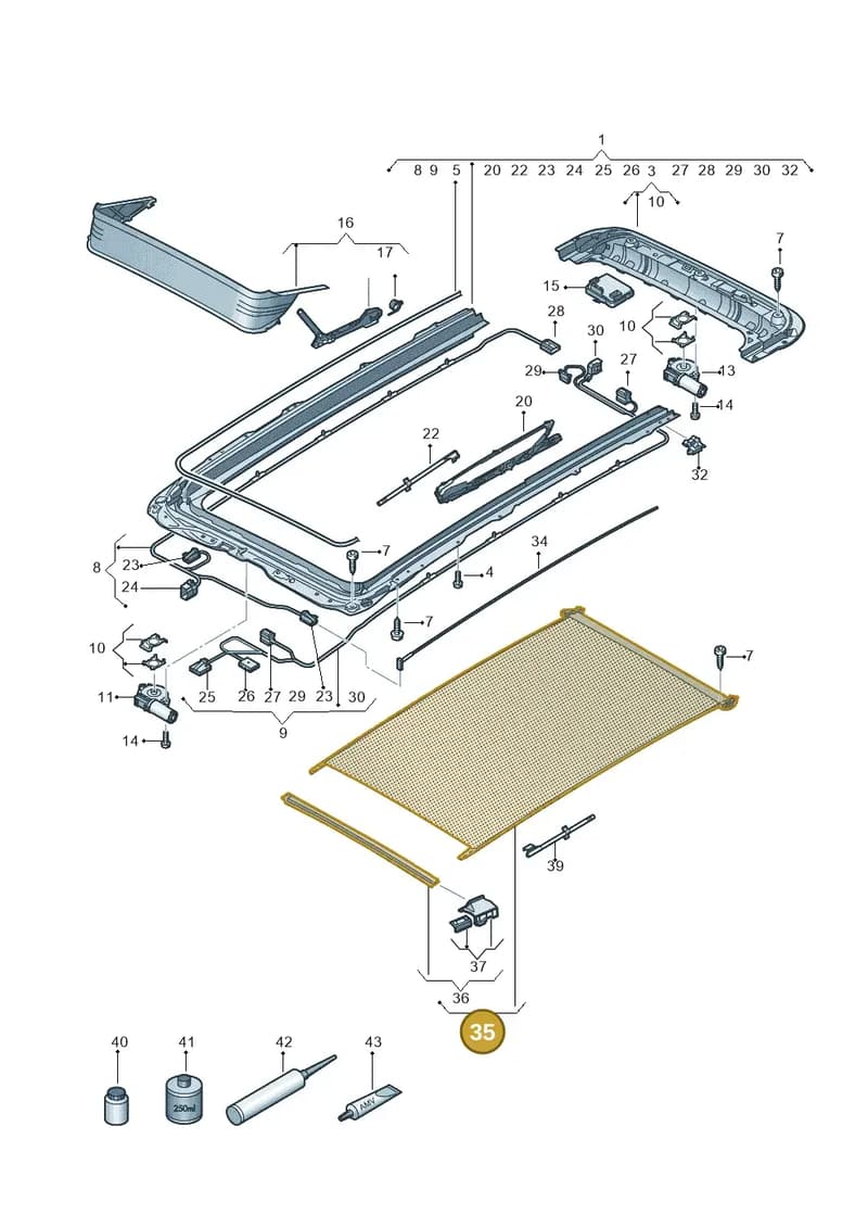 3G9877307D6PS — Volkswagen Tiguan 2.0 4Motion (2017-2024) diagram 884877100, position 35