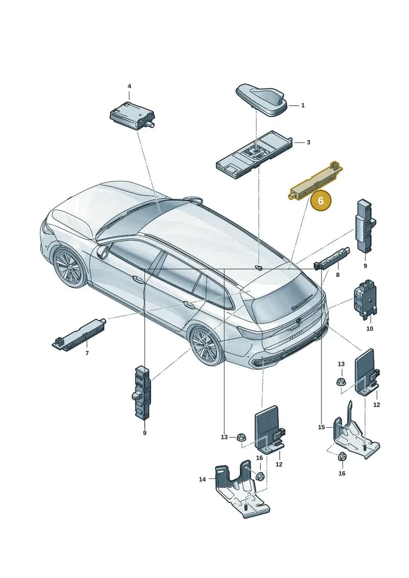 3J0035577D — Volkswagen Passat Estate (2023-2025) diagram 3j0035200, position 6