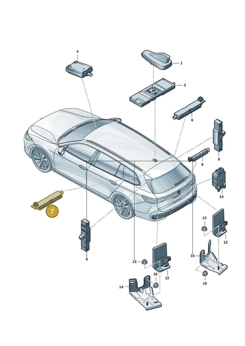 3J0035577P — Volkswagen Passat Estate (2023-2025) diagram 3j0035200, position 7
