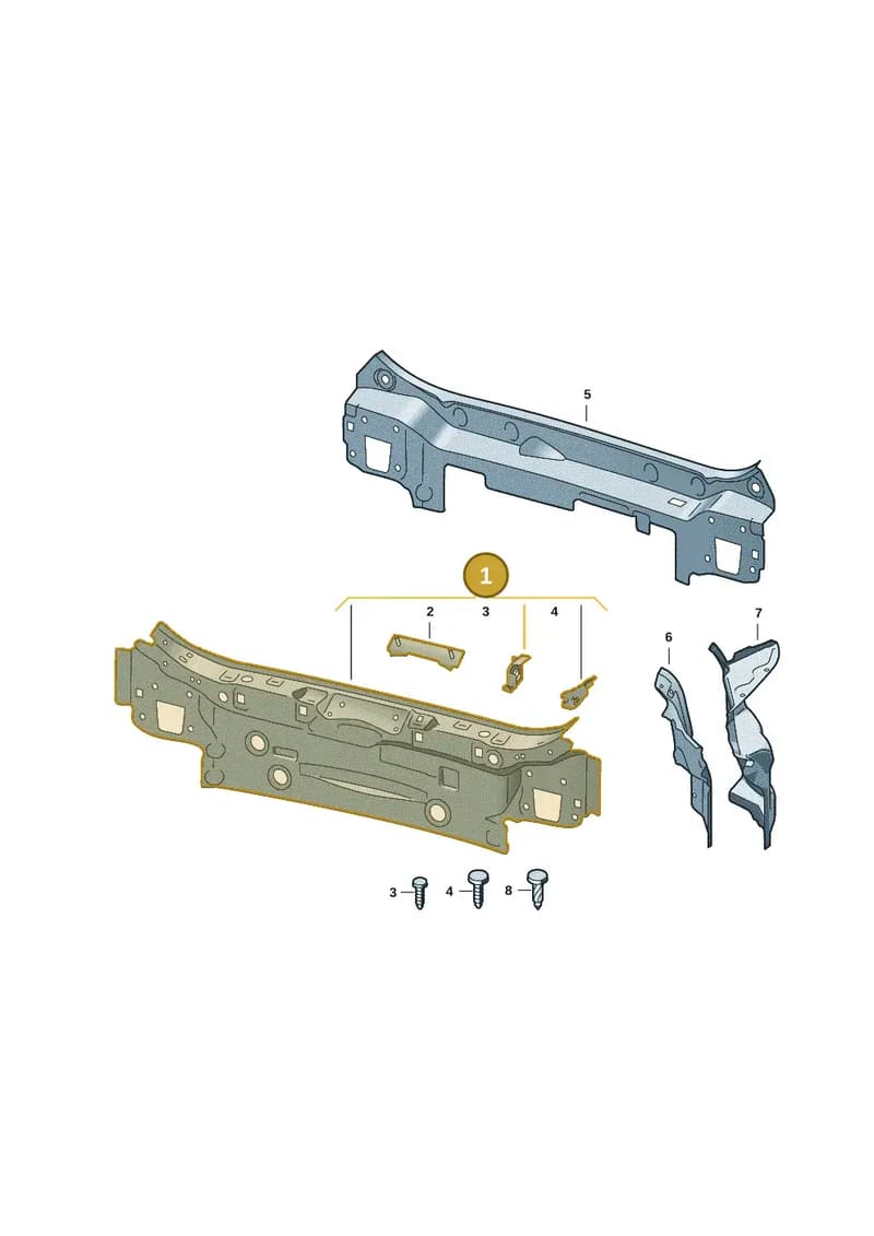 3J0813301A — Skoda Superb Combi (2023-2024) diagram 3p0813010, position 1