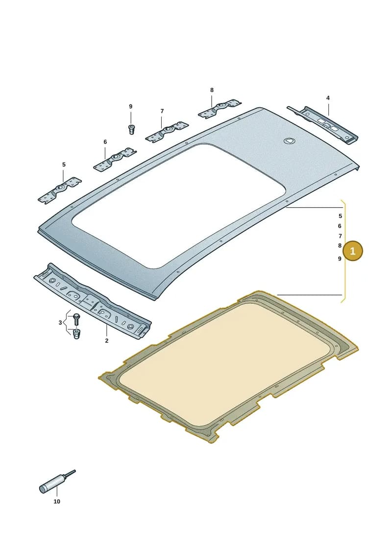 3J0817101A — Skoda Superb Combi (2023-2024) diagram 3p0817010, position 1