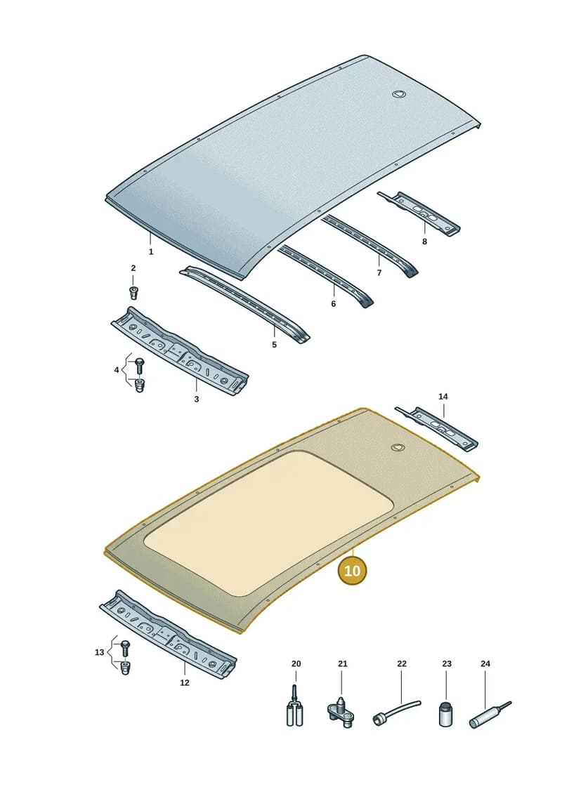 3J0817101A — Volkswagen Passat Estate (2023-2025) diagram 3j0817000, position 10