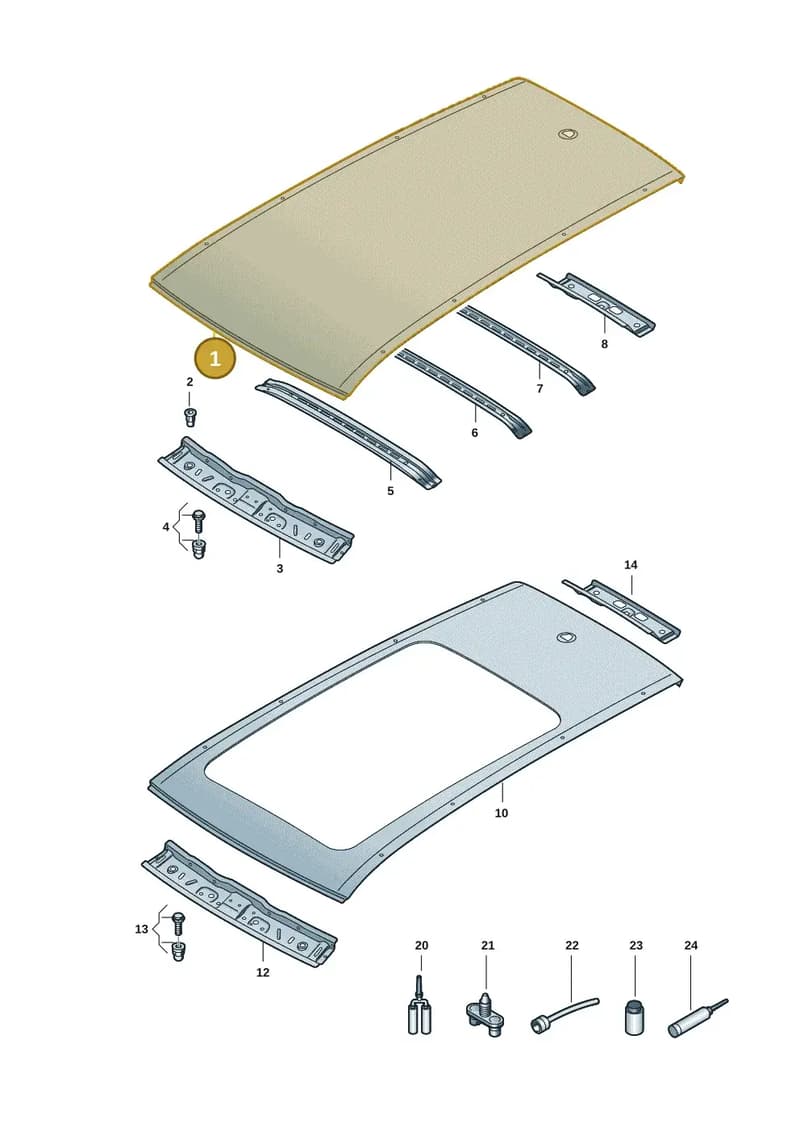 3J0817101 — Volkswagen Passat Estate (2023-2025) diagram 3j0817000, position 1