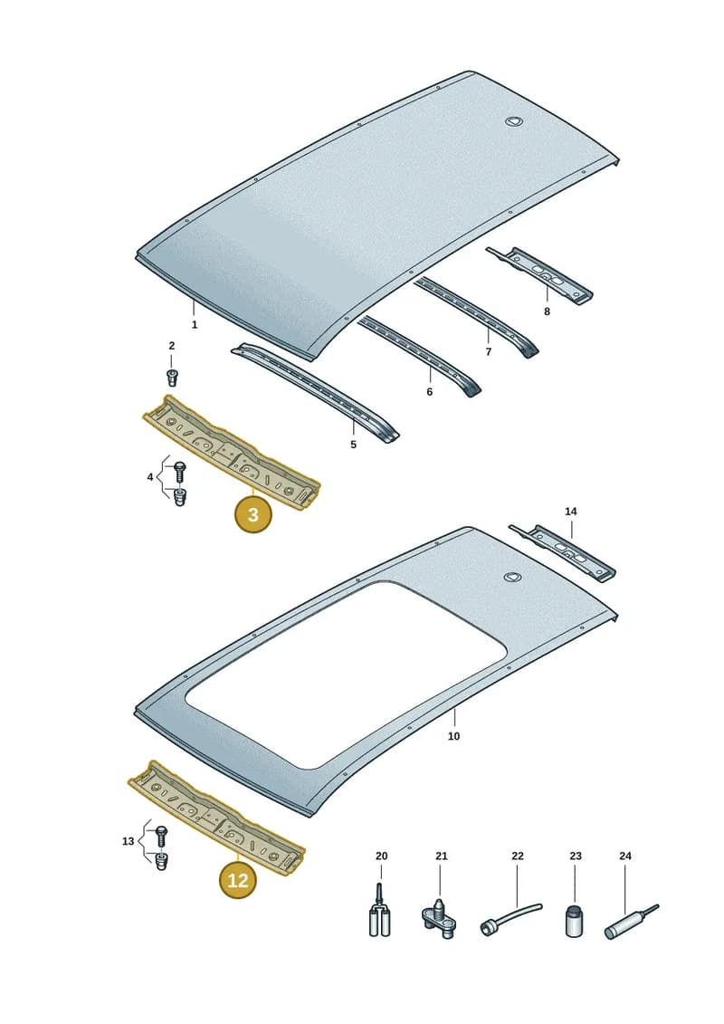 3J0817123 — Volkswagen Passat Estate (2023-2025) diagram 3j0817000, position 3+12