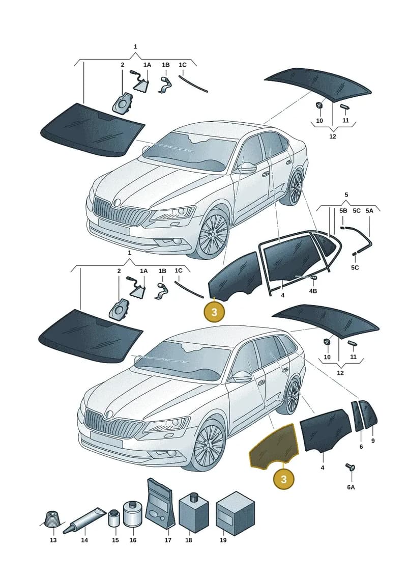 3J0845201 — Skoda Superb Combi (2023-2024) diagram 3p0845000, position 3