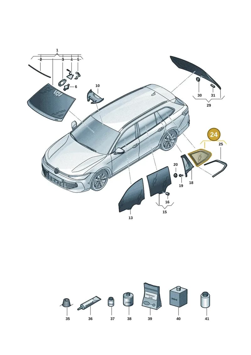 3J0845298KNVB — Volkswagen Passat Estate (2023-2025) diagram 3j0845000, position 24