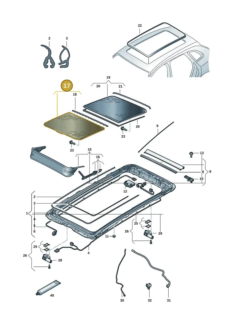 3J0877055A — Volkswagen Passat Estate (2023-2025) diagram 3j0877000, position 17