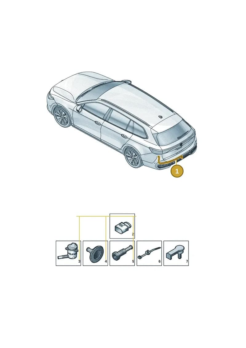 3J0971124 — Volkswagen Passat Estate (2023-2025) diagram 3j0972950, position 1