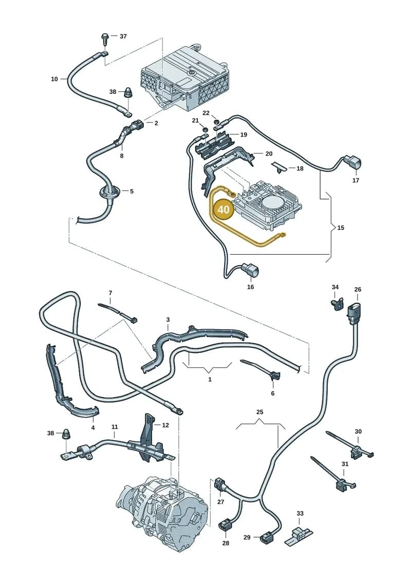 3J0971243 — Volkswagen Passat Estate (2023-2025) diagram 3j0971150, position 40