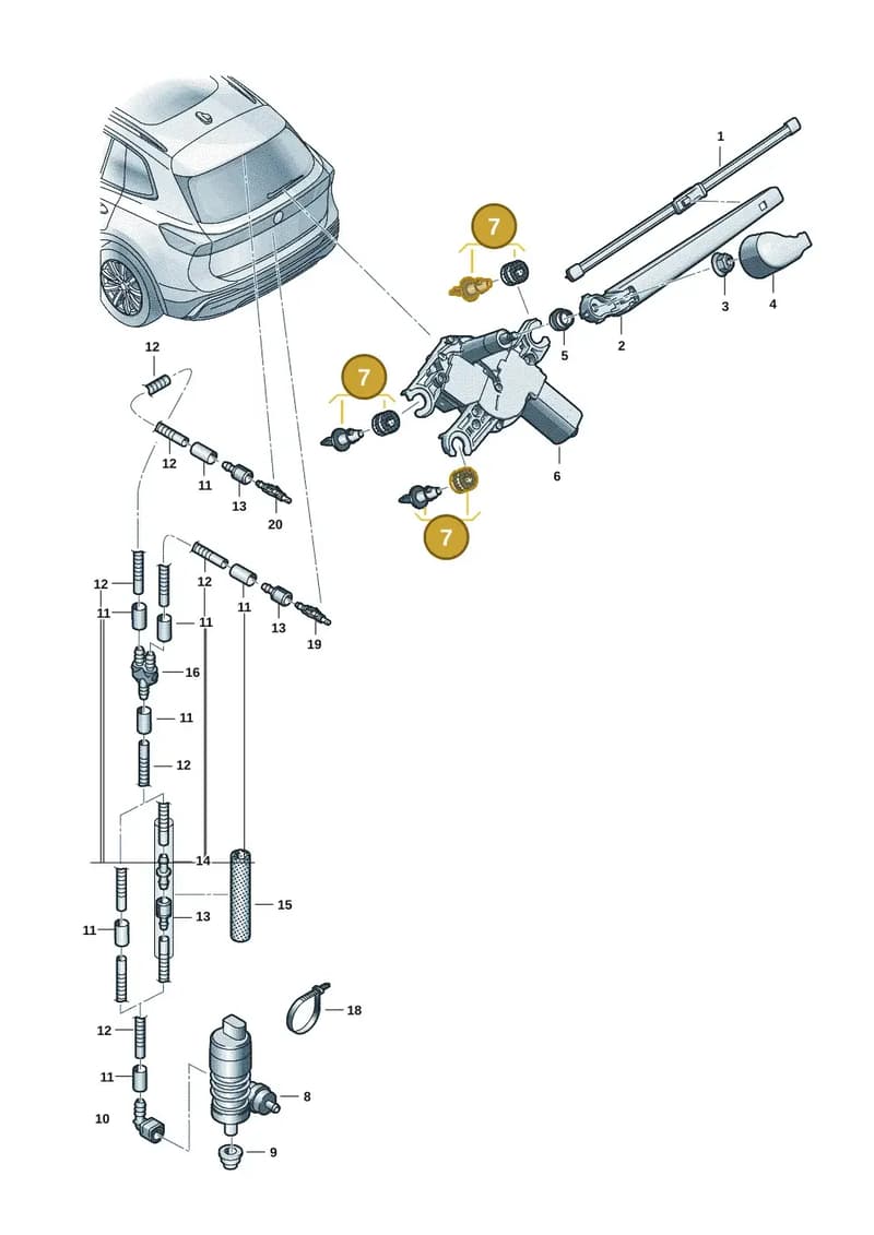 3J0998754 — Volkswagen Tiguan (2023-2025) diagram 57x955300, position 7