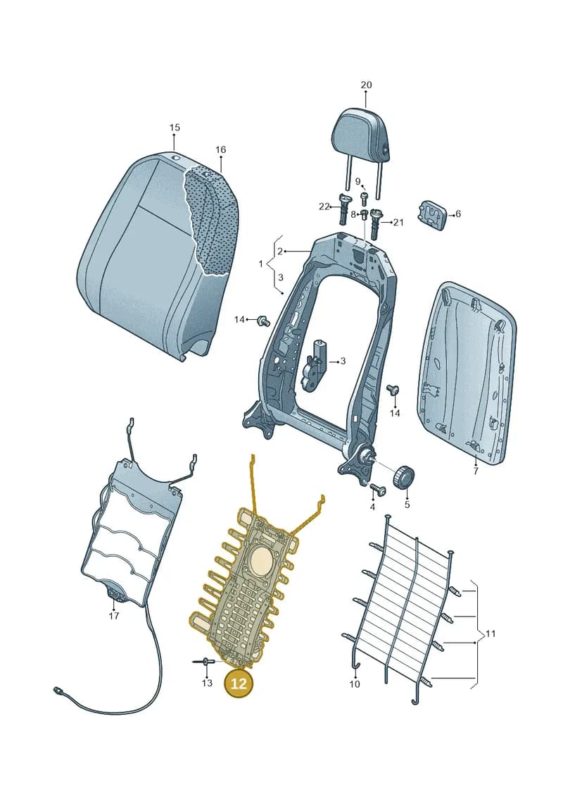 3Q0881879H — Audi Q4 Sportback (2021-2025) diagram 596881500, position 12