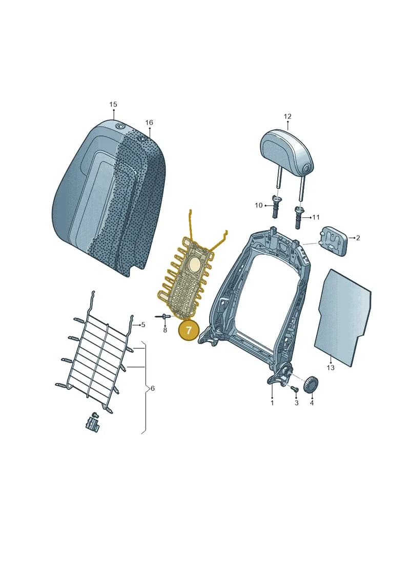 3Q0881879H — Audi Q2 (2016-2025) diagram 803881500, position 7