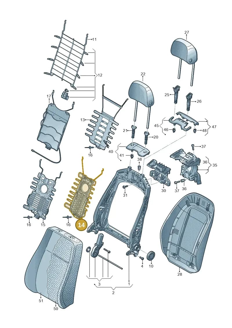 3Q0881879H — Audi RS4 Avant (2017-2025) diagram 849881500, position 14