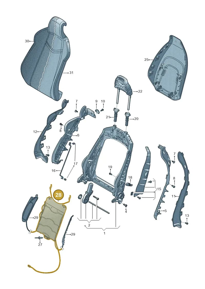 3Q0881879H — Audi RS4 Avant (2017-2025) diagram 849881550, position 28