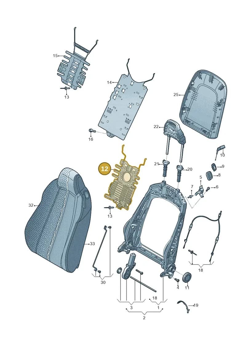 3Q0881879H — Audi TTS (2014-2023) diagram 850881500, position 12