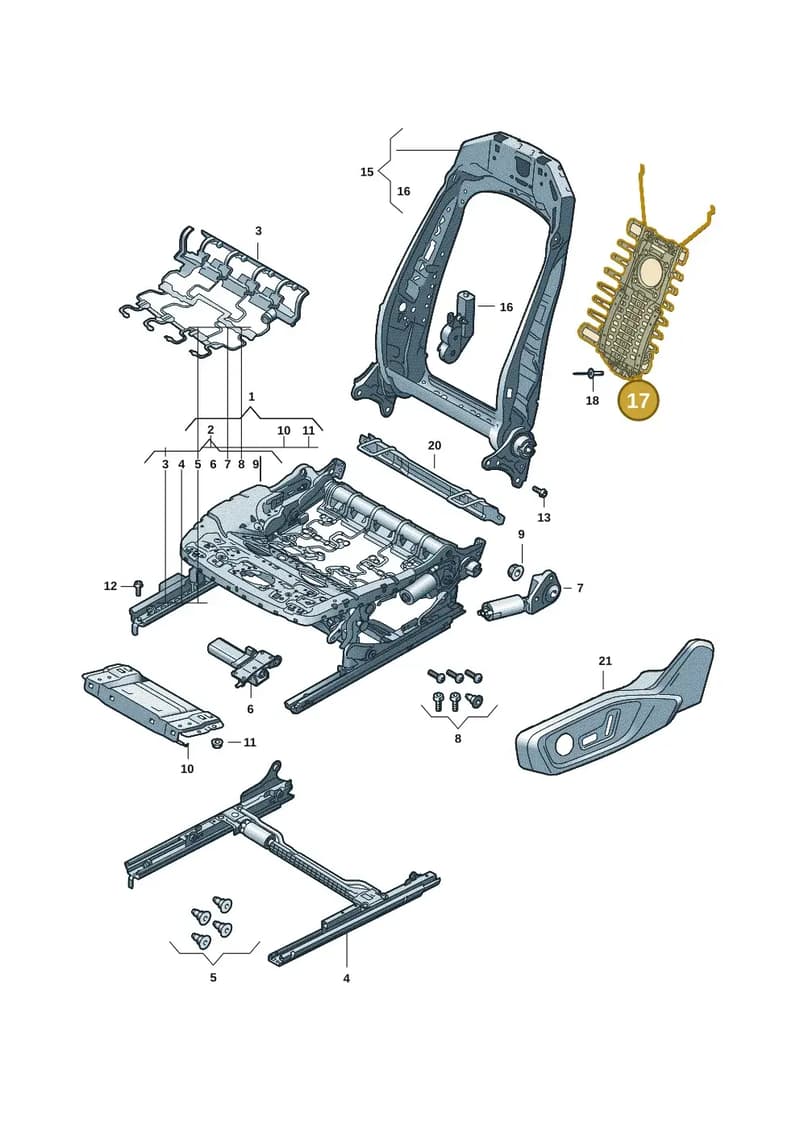3Q0881879H — Audi A5 Limousine (2024-2025) diagram 8wy881100, position 17