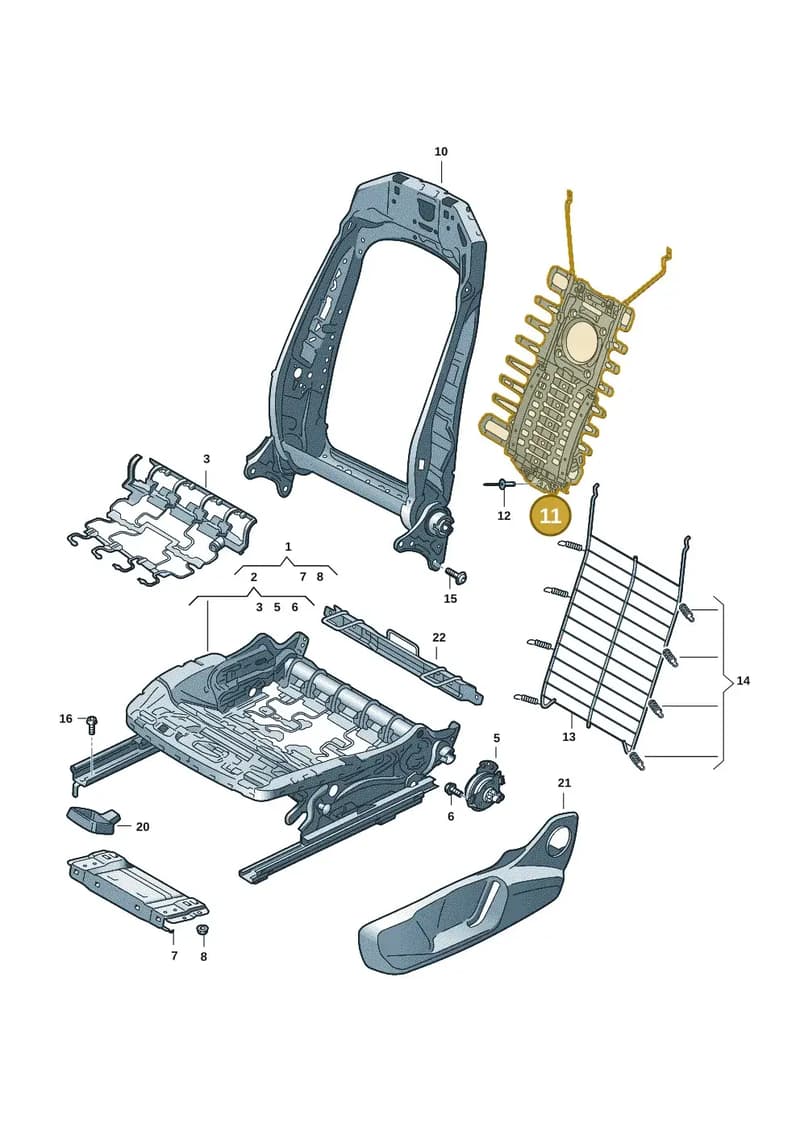 3Q0881879H — Audi Q6 e-tron (2023-2025) diagram f5y881000, position 11