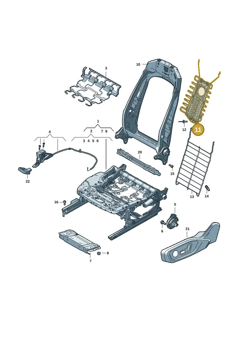 3Q0881879H — Audi A5 Limousine (2024-2025) diagram 8wy881000, position 11
