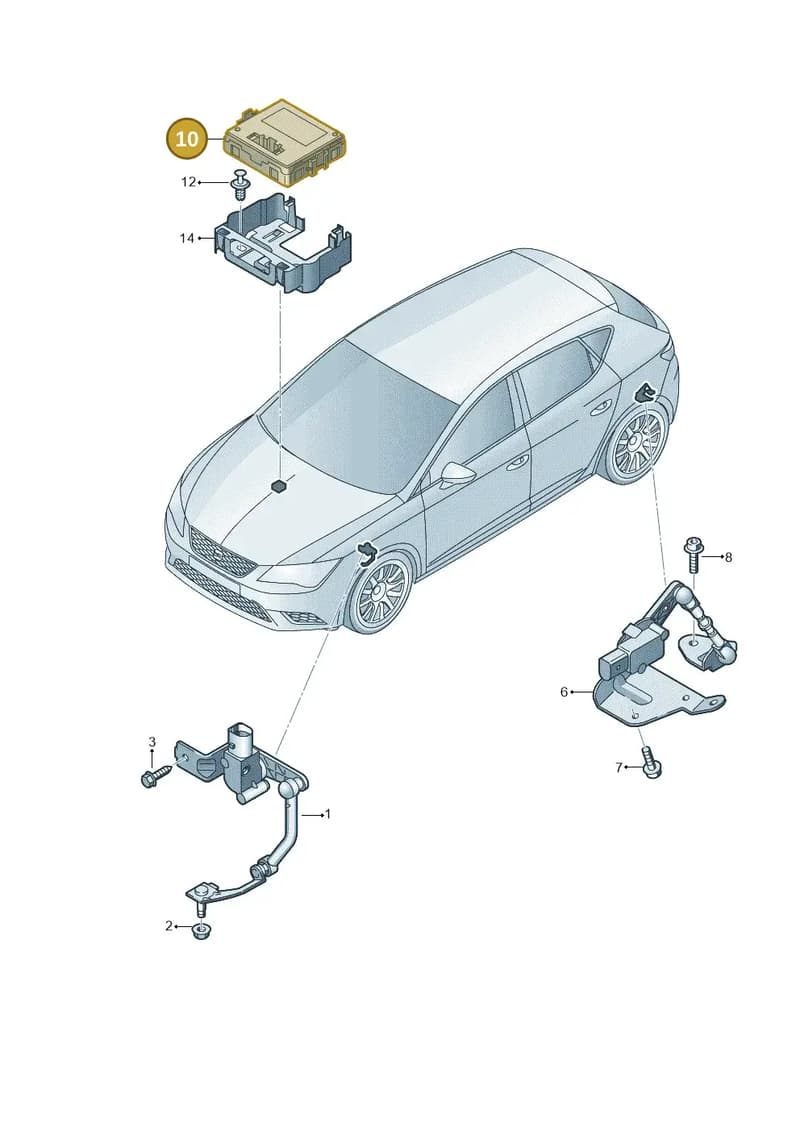 3Q0907338E — SEAT Ateca (2016-) diagram 830941250, position 10