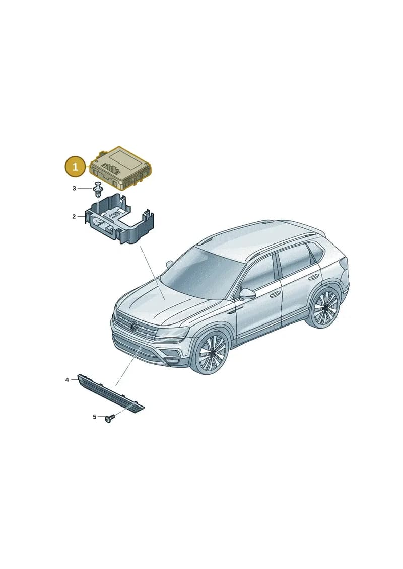 3Q0907338P — Volkswagen Taos 1.4 (2020-2024) diagram 2gm941040, position 1