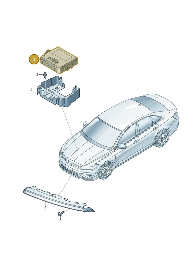 3Q0907338P — Volkswagen Jetta 1.4 (2017-2024) diagram 431941045, position 1