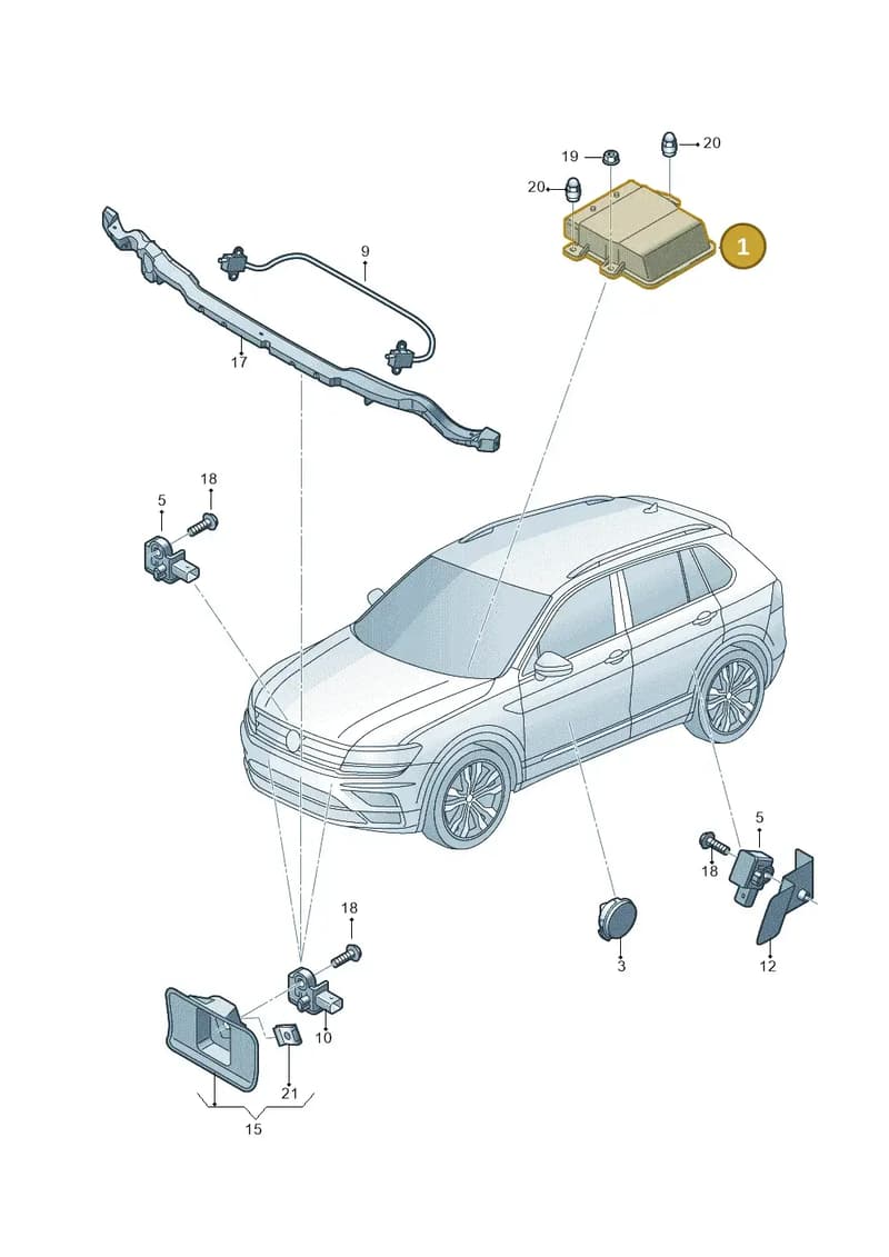 3Q0959655DJ — Skoda Karoq (2017-2023) diagram 884959300, position 1