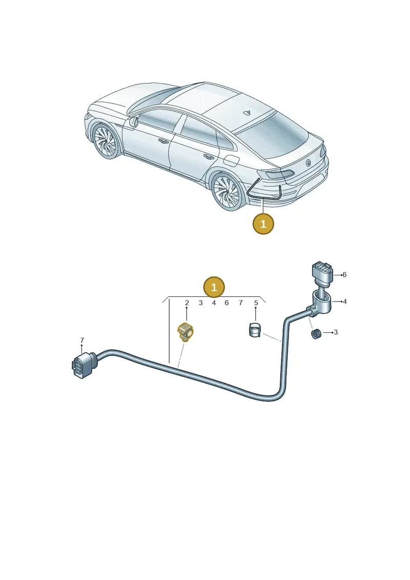 3Q0971166A — Volkswagen Arteon (2017-2025) diagram 828972650, position 1